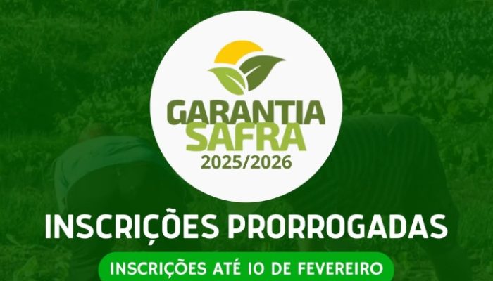 Glória do Goitá prorroga inscrições do Garantia-Safra 2025/2026
